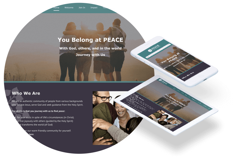 Peace Community Church Homepage Redesign